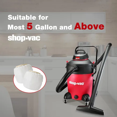 Miniatura 7 de Shop-Vac 90115 Dacron - Filtro de repuesto para la mayoría de aspiradoras Shop-Vac en húmedo/seco de 5 galones y más, 9011500, paquete de 2