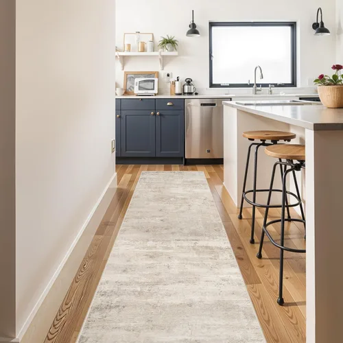 Miniatura 31 de Alfombra lavable para pasillo de 3 x 12 pulgadas, alfombras abstractas modernas con parte trasera antideslizante, alfombra ultra suave para cocina