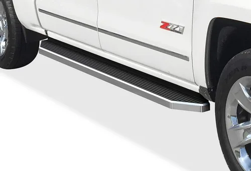 Miniatura 9 de APS Estribos de Acero Inoxidable 304 (Plata Pulida 6 pulgadas) Barras Nerf Compatibles con Chevy Silverado GMC Sierra 1500 2007-2018 y 2500 HD 3500
