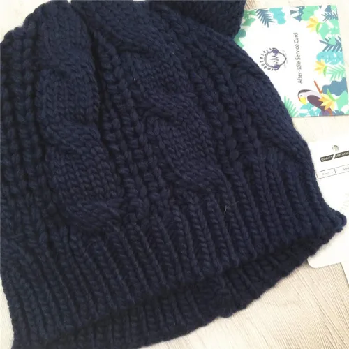 Miniatura 4 de Amberetech - Gorro tejido en crochet con orejas de gatito, para mujer, M, Azul Oscuro