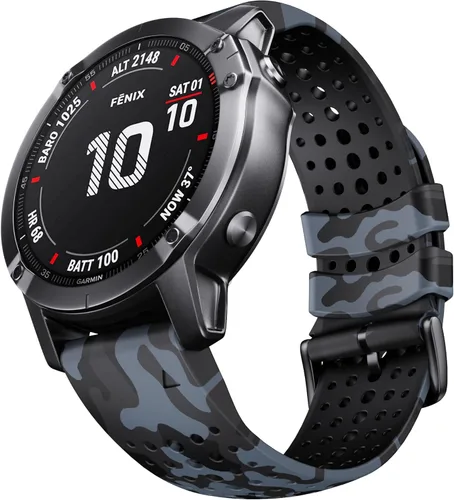 Miniatura 11 de NotoCity Correa de reloj de silicona de 0.866 in para Garmin Fenix 6, banda de ajuste rápido de 0.866 in para Fenix 8/8 Pro 1.850 in/Fenix 7/Fenix