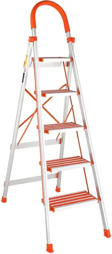 Miniatura 7 de LUISLADDERS Taburete de 3 escalones, escalera plegable ligera, de aluminio antideslizante con empuñadura de goma, capacidad de 350 lb, escaleras