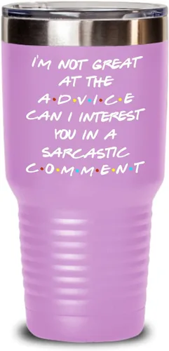 Miniatura 9 de Friends Theme Tumbler for Bestfriend or Coworker Im Not Great At The Advice Can I Interest You in a Sarcastic Comment 20 or 30oz Powder Coated