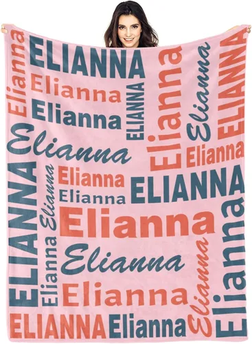 Miniatura 21 de Manta personalizada con nombre, manta personalizada con nombre, manta personalizada para adultos, niños y bebés, manta personalizada con monograma