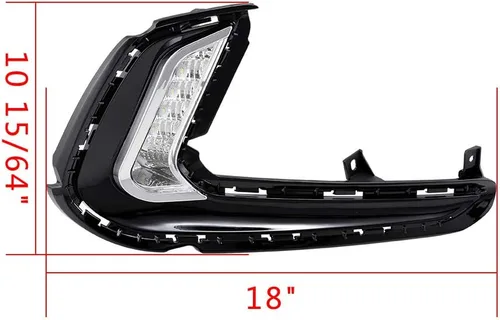 Miniatura 6 de Astra Depot Luz LED de circulación diurna izquierda derecha DRL lámpara antiniebla con señal de giro secuencial compatible con Hyundai Elantra 6ª