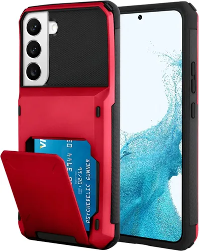 Miniatura 98 de Funda tipo cartera para Samsung Galaxy S22 Ultra con 4 ranuras para tarjetas de crédito a prueba de golpes, funda híbrida de protección reforzada