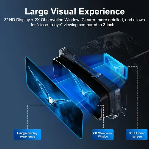 Miniatura 4 de Gafas de Visión Nocturna, Binoculares de Visión Nocturna Real 4K, IR Enfocable Potente Integrado, Batería Recargable de 6000mAh, Pantalla Super