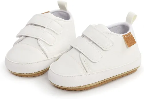Miniatura 5 de QWZban Zapatos de bebé para niños y niñas zapatillas de deporte con suela de goma antideslizante para cuna de bebé zapatos de vestir para uniforme