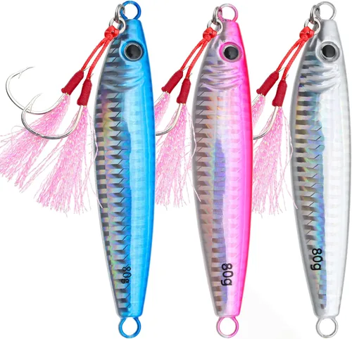 Miniatura 8 de Plantillas de pesca verticales de agua salada, cuchara de jigging vertical, señuelos de atún de pesca, señuelos artificiales de pesca para atún