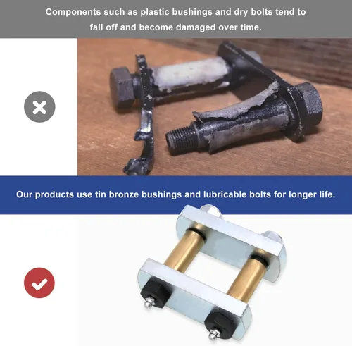 Miniatura 5 de Sporacingrts Kit de actualización de grillete de servicio pesado Kit de grilletes de remolque de 2.25 pulgadas, grilletes de eje tándem que