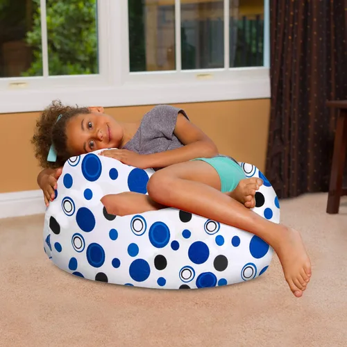 Miniatura 2 de Posh Creations - Sillón puff para niños, adolescentes y adultos, incluye funda extraíble y lavable a máquina, tamaño mediano de 27 pulgadas, lona