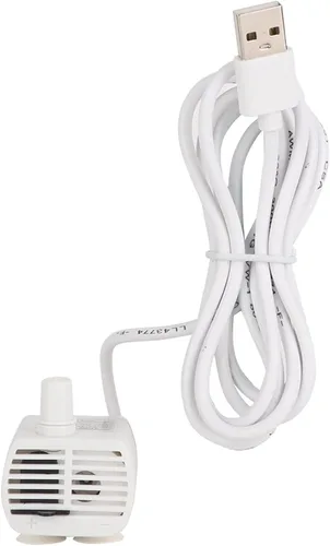 Miniatura 6 de USB mini sumergible, bajo ruido ahorro de energía de alta elevación, con fuente de alimentación de 3.5-9V CC, para peces acuario dispensador de agua