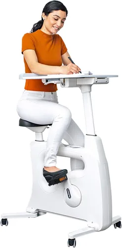 Miniatura 12 de FLEXISPOT Bicicleta de ejercicio con escritorio 2D, bicicleta bajo escritorio que ahorra espacio con escritorio removible, bicicletas estacionarias