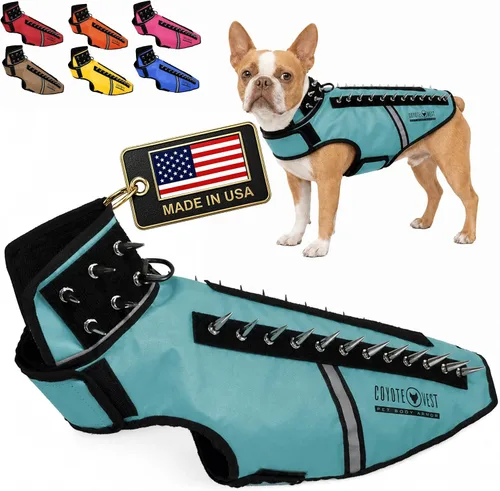 Miniatura 25 de CoyoteVest SpikeVest - Chaleco de arnés para perro, accesorios reflectantes para perros con púas para proteger a tu mascota de ataques de Raptor