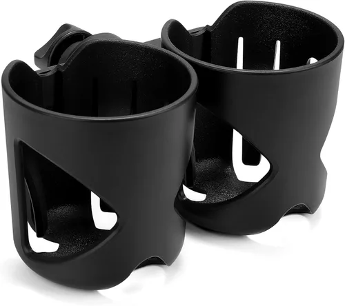 Miniatura 14 de Accmor Portavasos universal para cochecito, portavasos para silla de ruedas Walker, bicicleta giratoria de 360°, accesorios de fijación para Negro