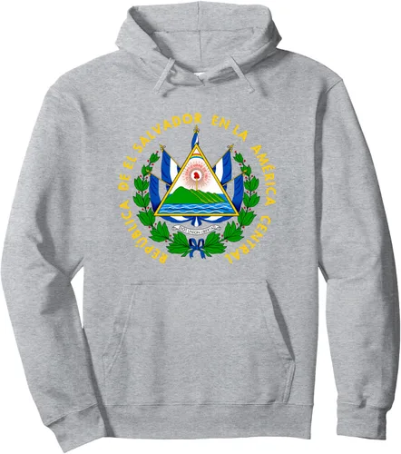 Miniatura 3 de Sudadera con capucha con diseño de emblema de la bandera de El Salvador