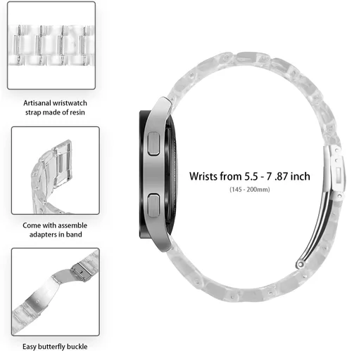Miniatura 6 de Correa compatible con Samsung Galaxy Watch 6/6 Classic/Galaxy Watch 5/5 Pro / 4/4 Classic / 3 de 1.61 pulgadas / Active 2, correa de repuesto