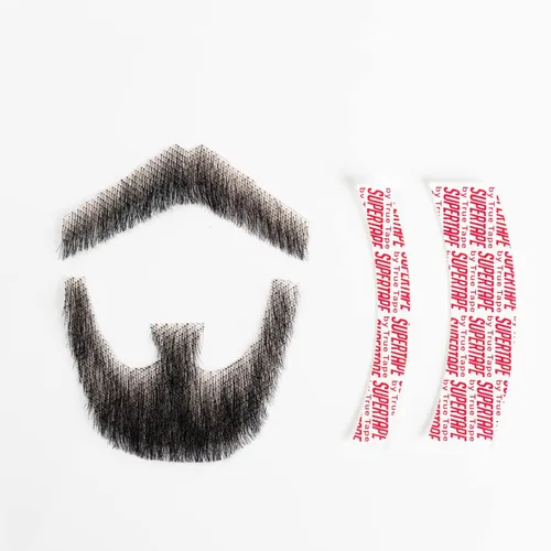 Miniatura 9 de Bigote falso realista para hombres, pelo facial de barba falsa, maquillaje de barba falsa de encaje para adultos, barba falsa para hombres, barba