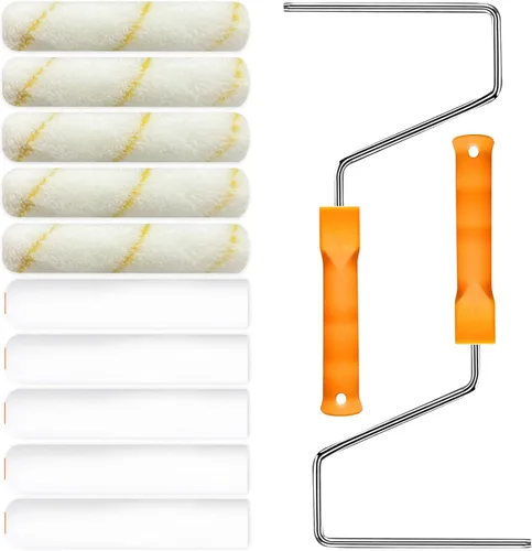 Miniatura 9 de 15 cubiertas de rodillo de pintura, cubiertas de rodillo de espuma de 6 pulgadas, rodillos de pintura de espuma de alta densidad, kit de mini