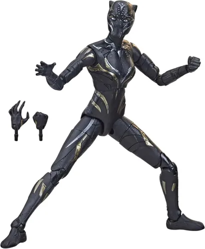 Miniatura 3 de Marvel Legends Series Black Panther Wakanda Forever Black Panther - Figura de acción MCU de 6 pulgadas, 2 accesorios