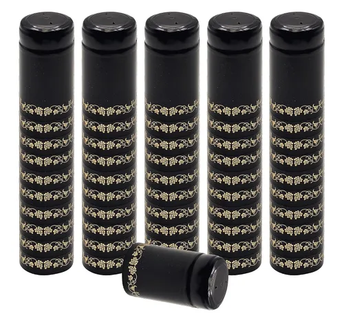 Miniatura 9 de Negro con uvas doradas PVC Shrink Capsules-500 Count