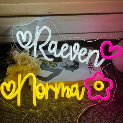 Miniatura 2 de Letrero de neón personalizado, letrero de neón con nombre personalizado para decoración de pared, luz de neón LED personalizable para dormitorio