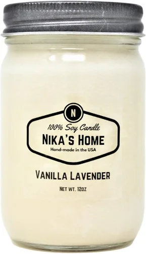 Miniatura 17 de Nika's Home Vela de Soja de Muffin de Arándanos - Frasco Mason de 12oz - No Tóxica - Vertida a Mano en los EE.UU., Larga Duración 50-60 Horas