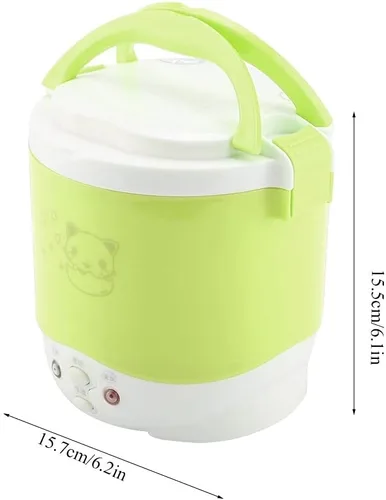 Miniatura 5 de Arrocera, olla arrocera pequeña, olla arrocera de 6 tazas, olla arrocera de 1 litro, vaporera, lonchera eléctrica de 12 V para coche, vaporizador