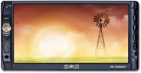 Miniatura 2 de Absolute DD-3000ABT Receptor reproductor de DVD multimedia de doble DIN de 7 pulgadas con pantalla táctil y panel frontal desmontable Bluetooth