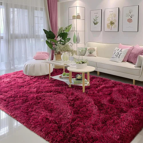 Miniatura 82 de Awaytail Alfombra Esponjosa Lavable 2x3 Pies, Pura Negra Alfombra para Silla de Escritorio Antideslizante, Alfombra Supersuave para Niños