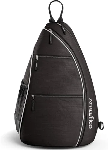 Miniatura 9 de Bolsa de Hombro Athletico - Mochila Cruzada para Pickleball, Tenis, Racketball y Viaje para Hombres y Mujeres Negro