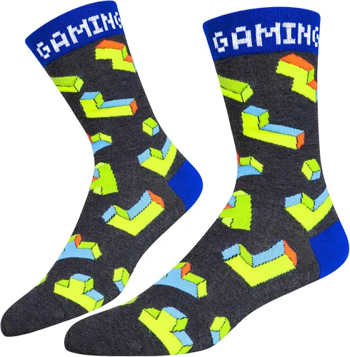 Miniatura 2 de Calcetines de juego para hombre, novedosos y divertidos, para la pantorrilla, color verde, regalo para jugadores, adolescentes, niños, hijos