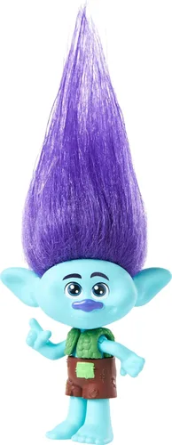 Mattel DreamWorks Trolls Band Together Branch - Muñeca pequeña con traje extraíble y pelo de felpa, juguetes inspirados en la película