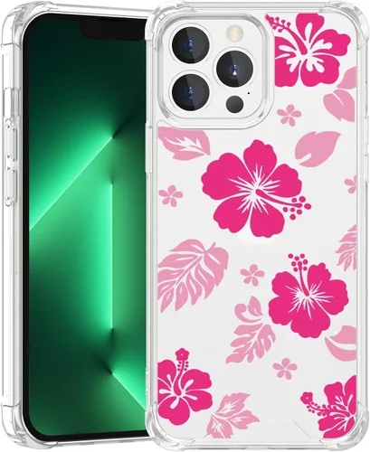Miniatura 85 de Funda para iPhone 8 Plus y iPhone 7 Plus, linda funda Kawaii azul hibisco hawaiano floral estética floral para niñas preppy mujeres