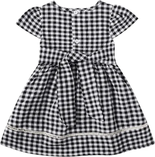 Miniatura 5 de HILEELANG Vestidos de manga corta para niñas pequeñas