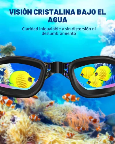 Miniatura 5 de Aegend - Gafas de natación, paquete de 2 gafas de natación sin filtraciones, para adultos, hombres, mujeres y jóvenes Azul