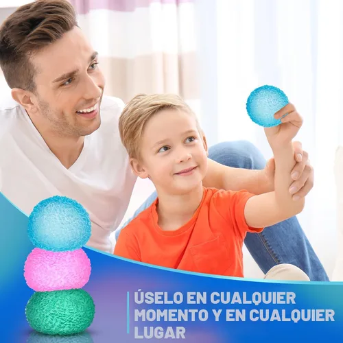 Miniatura 4 de 3 bolas antiestrés para adultos, bola blanda sensorial con textura de gel de memoria para niños y adultos, ejercicios de mano, regalos de fiesta