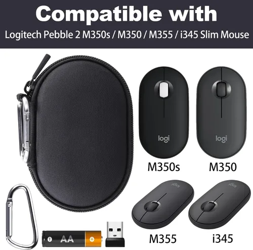 Miniatura 3 de co2CREA Funda rígida de repuesto para Logitech Pebble M350 / M350s / M355 / i345 / i345 ratón inalámbrico Bluetooth