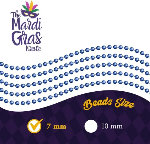 Miniatura 4 de THE MARDI GRAS KREWE - Collares de cuentas Mardi Gras con doblón, paquete de 144 unidades de 33 pulgadas y 0.276 in - Recuerdos de fiesta, desfiles