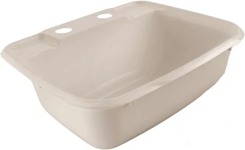 Miniatura 5 de RecPro Lavabo de Baño Rectangular para RV Lavabo de Tazón Único Fregadero para Autocaravana Plástico (Marrón Arena)