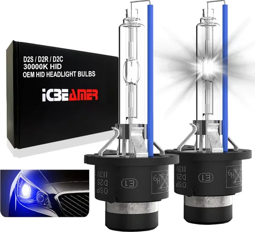 Miniatura 15 de ICBEAMER 10000K D1R D1C D1S Xenon HID Reemplazo directo Reemplazar bombillas de luz baja para faros delanteros de fábrica OEM [Color: azul]
