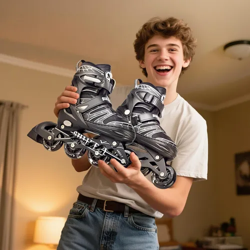 Miniatura 7 de SULIFEEL Patines en línea de unicornio arcoíris para niñas y niños, 4 tamaños, ajustables, con ruedas iluminadas, para niños principiantes F Spider