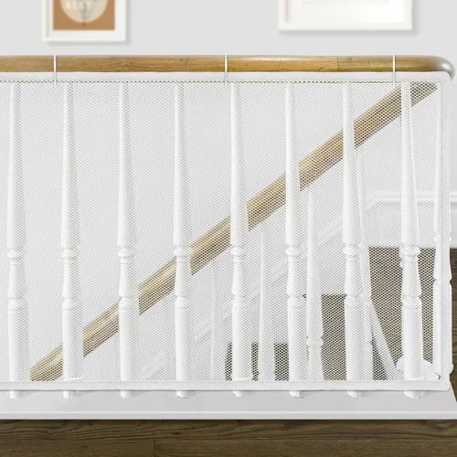 Miniatura 12 de Banister Guard - Red de seguridad infantil de 6.6 x 2.6 pies, barandilla para escaleras, barandillas de malla para niños, juguetes, mascotas