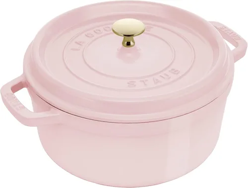 Miniatura 32 de STAUB Horno Holandés de Hierro Fundido 4 Cuartos Redondo, Fabricado en Francia, Sirve para 3-4, Blanco