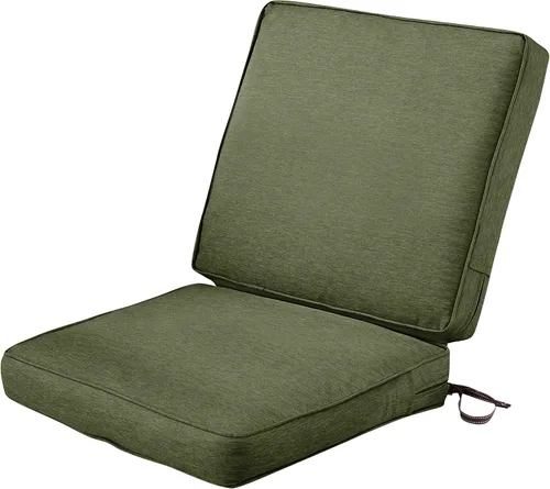 Miniatura 19 de Classic Accessories Montlake FadeSafe - Cojín para sillas de patio resistente al agua, 44 x 20 x 3 pulgadas, color beige antiguo, juego de cojines