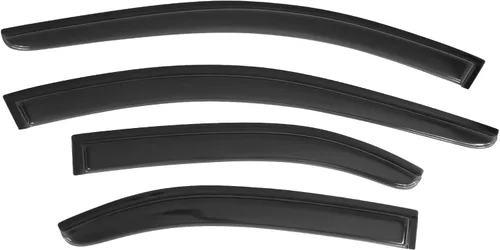 IKON MOTORSPORTS Visera externa con cinta adhesiva, compatible con Acura TSX 2004-2008, visera de ventana de automóvil, parasol para ventana de