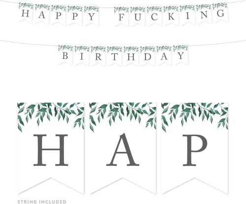 Miniatura 36 de Andaz Press Decoración de pancarta de hojas verdes naturales para fiesta de cumpleaños, 75 años de amor, aproximadamente 5 pies, 1 juego, decoración