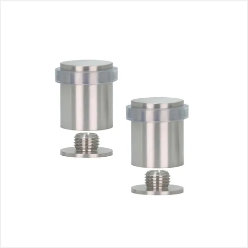 Miniatura 9 de Paquete de 2 topes de puerta EVI Tope de puerta de acero inoxidable – Cierre de tornillo – Protector de goma blanca – Tope de puerta de 0.79 x