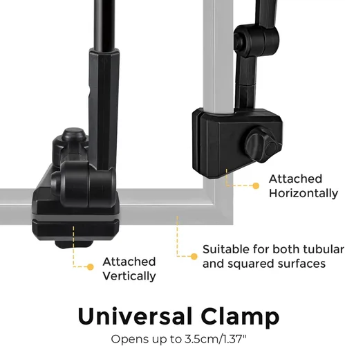 Miniatura 5 de G4Free Sombrilla de silla de altura ajustable UPF 50+ con abrazadera universal para silla de playa, carrito de golf, silla de ruedas, cochecito