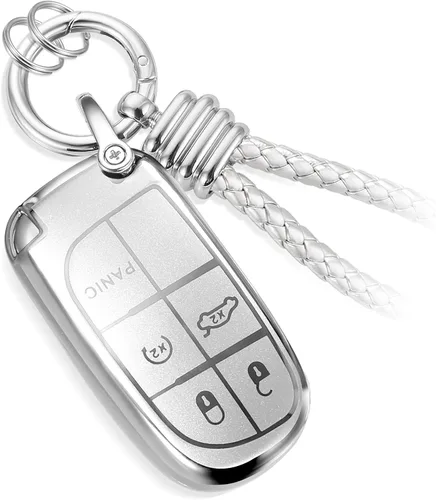 Miniatura 58 de Funda para Llavero Mercedes con Llavero de Cuerda Trenzada de Metal, Funda de Llave Suave Mejorada para Carcasa de Llavero Remoto Inteligente Sin